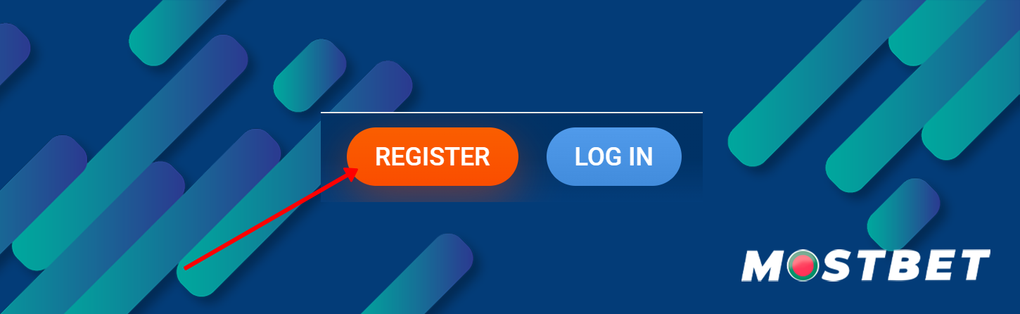 Registration button on Mostbet